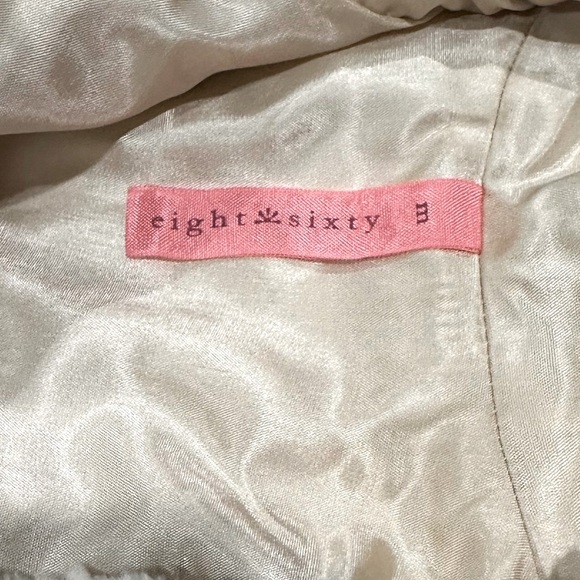 🧥🤍 EIGHT SIXTY Faux Rabbit Fur Vest | Cream Ivory Zip Front | Women’s Size M - Picture 5 of 5